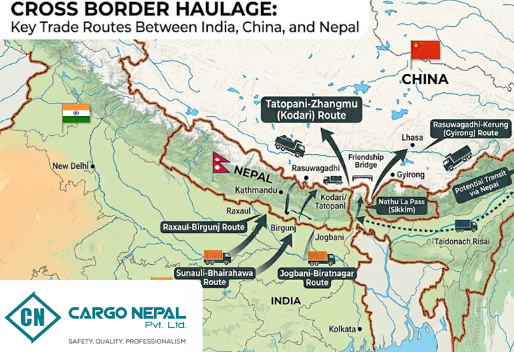 Cross Border Haulage: Key Trade Routes Between India, China, and Nepal